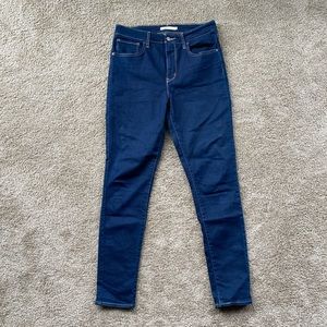 Levi Strauss dark wash skinny jeans